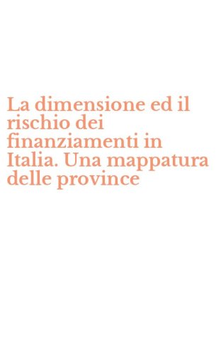 La dimensione ed il rischio dei finanziamenti in Italia. Una mappatura delle province