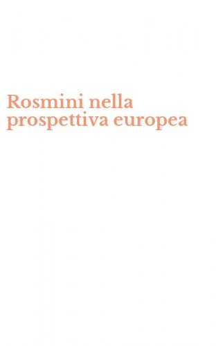 Rosmini nella prospettiva europea