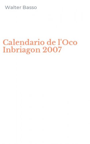 Calendario de l'Oco Inbriagon 2007