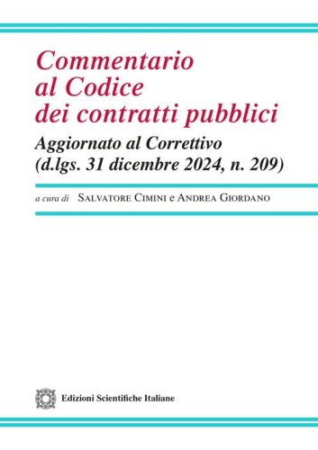 Commentario al codice dei contratti pubblici