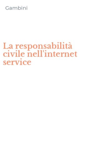 La responsabilit&agrave; civile nell'internet service