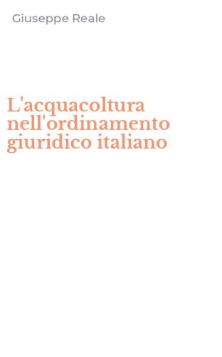 L'acquacoltura nell'ordinamento giuridico italiano