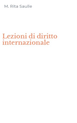 Lezioni di diritto internazionale