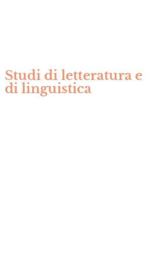 Studi di letteratura e di linguistica