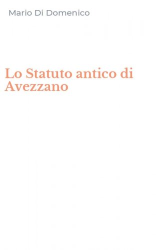 Lo Statuto antico di Avezzano