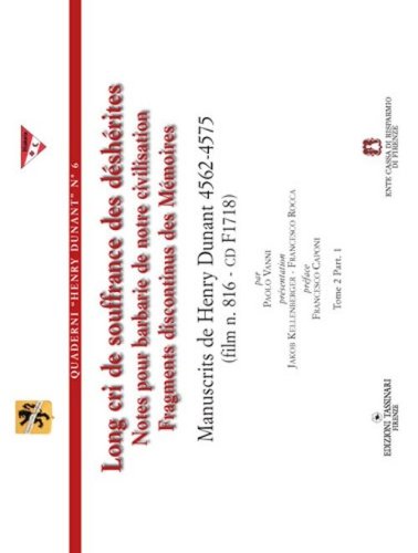 Long cri de souffrance des d&eacute;sh&eacute;rites. Notes pour barbarie de notre civilisation fragments discontinus des m&eacute;moires
