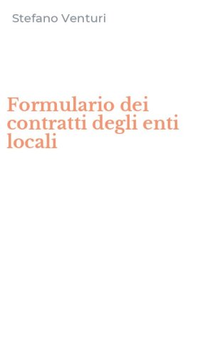 Formulario dei contratti degli enti locali