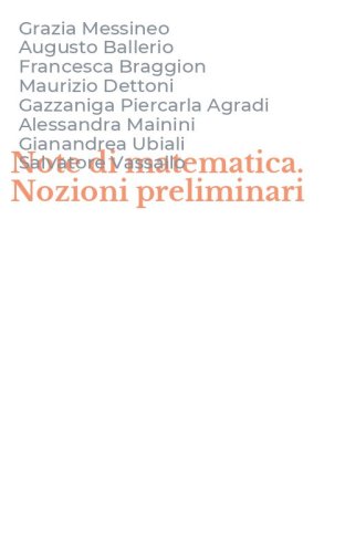 Note di matematica. Nozioni preliminari