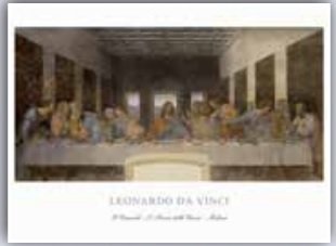 CENACOLO LEONARDO DA VINCI POSTER 50X90 CM TELATO