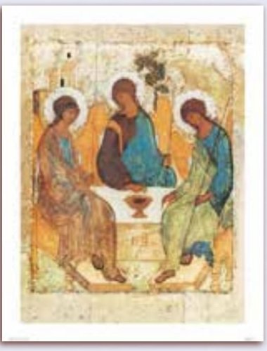 LA TRINITA' 30X40 - FINEMENTE REALIZZATO A STAMPA SU CARTA TELATA