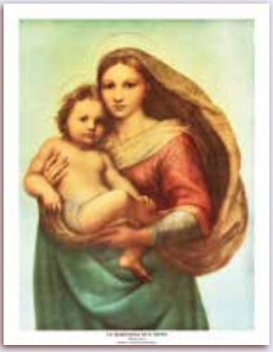 MADONNA DI S. SISTO POSTER TELATO 35X45 CM