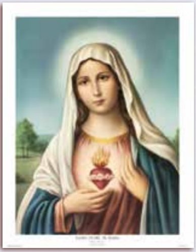 SACRO CUORE DI MARIA POSTER 35X45 CM TELATO