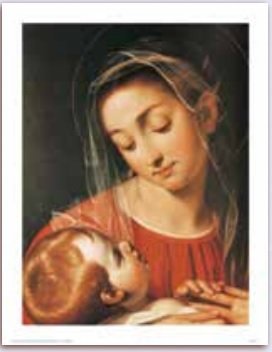 MADONNA DELLA PROVVIDENZA 35X45 CM - FINEMENTE REALIZZATO A STAMPA SU CARTA TELATA