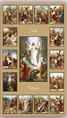 VIA CRUCIS SANTINO 7X12