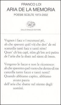 Aria de la memoria. Poesie scelte 1973-2002