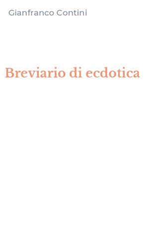 Breviario di ecdotica