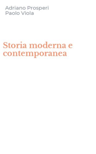 Storia moderna e contemporanea