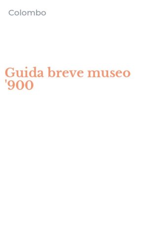 Guida breve museo '900