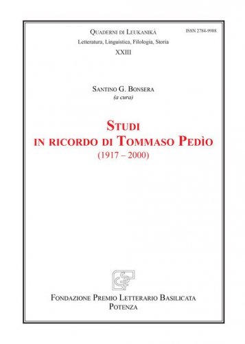 Studi in ricordo di Tommaso Ped&igrave;o (1917-2000)