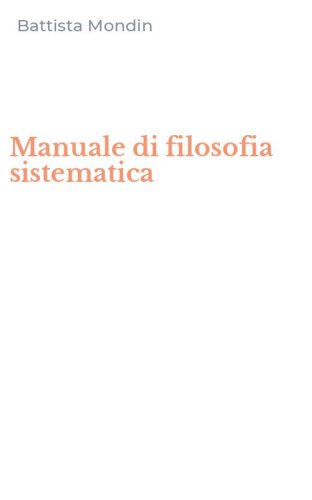 Manuale di filosofia sistematica