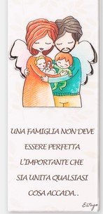 FAMIGLIA GRAZIOSE 6X15 CM - Tavoletta "Famiglia" da appoggio e da appendere / decorazioni argento 6X15 cm