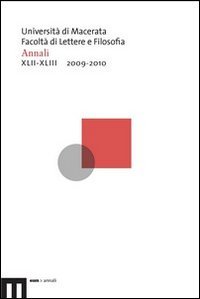 Annali della Facolt&agrave; di scienze della formazione dell'Universit&agrave; di Macerata (2009-2010) vol. 42-43 - (2009-2010) VOL. 42-43