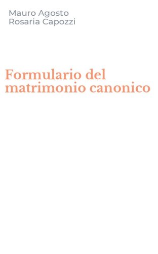 Formulario del matrimonio canonico