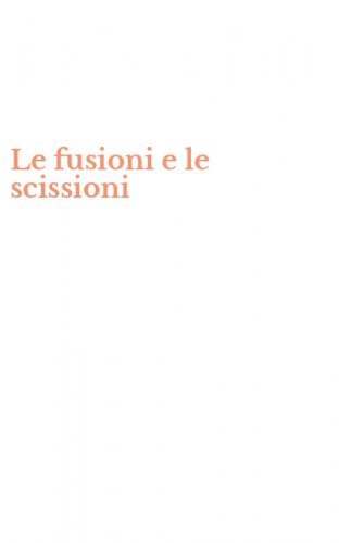 Le fusioni e le scissioni