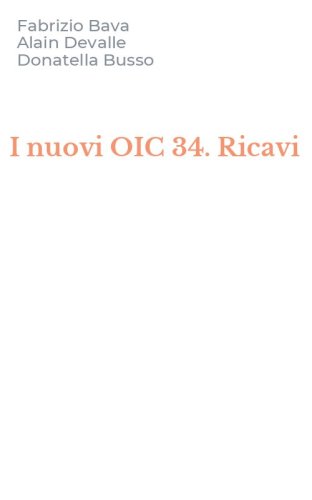 I nuovi OIC 34. Ricavi