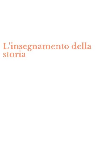 L'insegnamento della storia