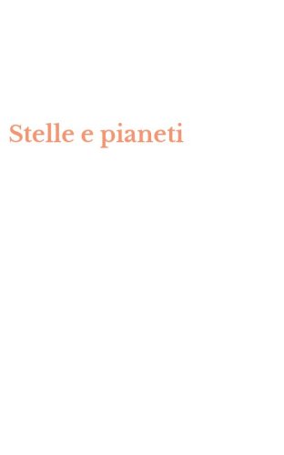 Stelle e pianeti