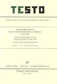 Saverio Bettinelli nel III centenario della nascita (1718-1808). Atti del convegno di studi, Mantova, 25-26 ottobre 2018