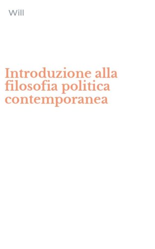 Introduzione alla filosofia politica contemporanea