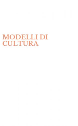 MODELLI DI CULTURA