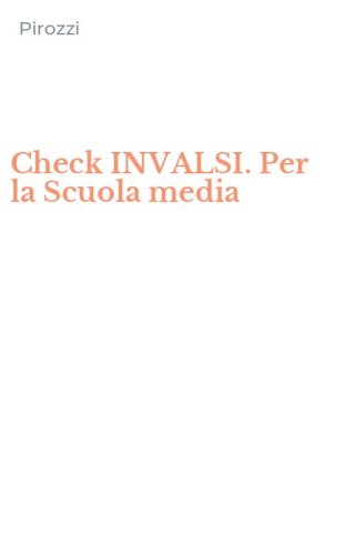 Check INVALSI. Per la Scuola media