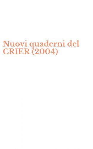 Nuovi quaderni del CRIER (2004)