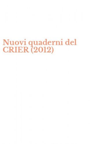 Nuovi quaderni del CRIER (2012)