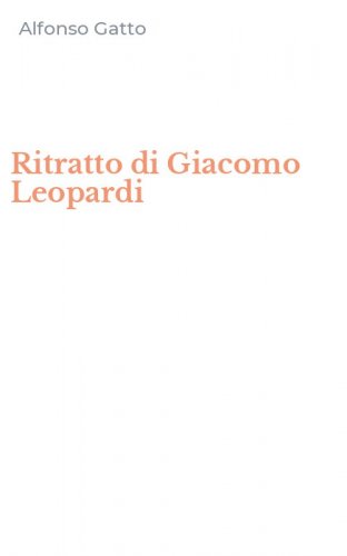 Ritratto di Giacomo Leopardi
