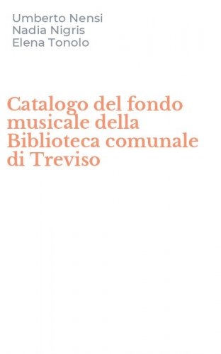 Catalogo del fondo musicale della Biblioteca comunale di Treviso