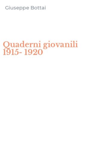 Quaderni giovanili 1915-1920