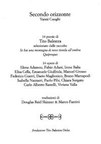 Secondo orizzonte. Ediz. italiana e inglese