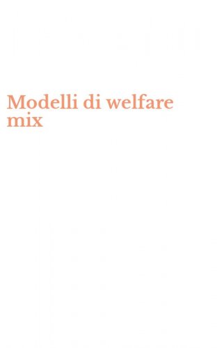Modelli di welfare mix