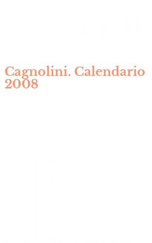 Cagnolini. Calendario 2008