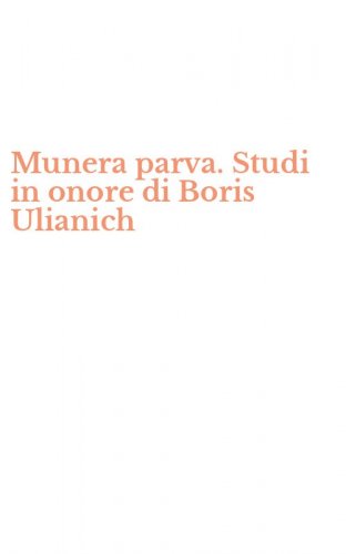 Munera parva. Studi in onore di Boris Ulianich