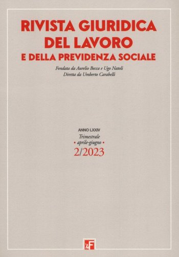 Rivista giuridica del lavoro e della previdenza sociale
