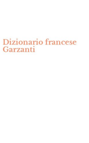 Dizionario francese Garzanti