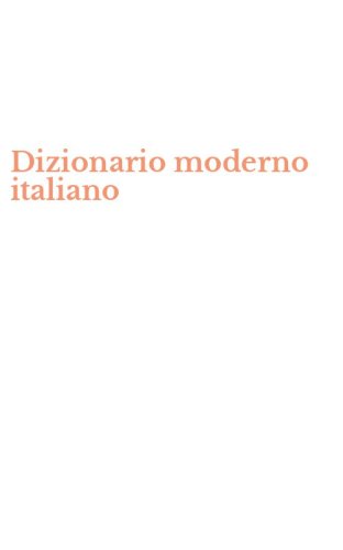 Dizionario moderno italiano