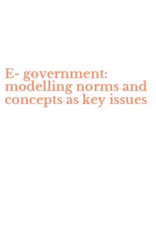 E-government: modelling norms and concepts as key issues