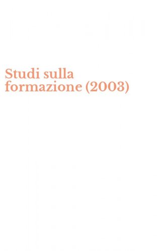 Studi sulla formazione (2003)