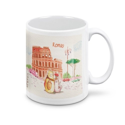 TAZZA COLOSSEO GATTI CENTURIONI